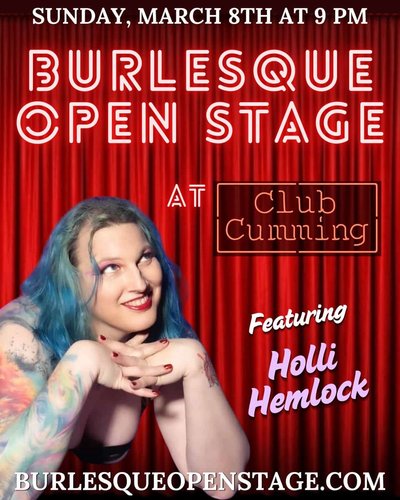 Burlesque Open Stage flyer