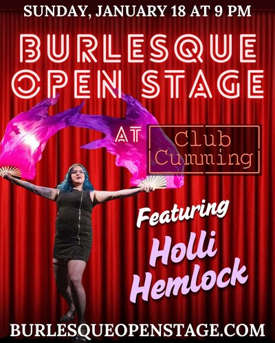 Burlesque Open Stage flyer
