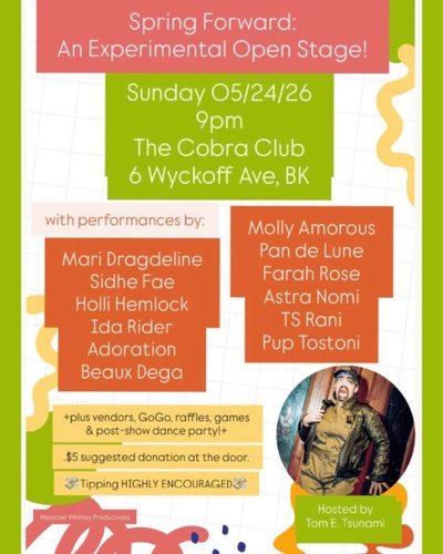 Spring Forward: An Experimental Open Stage lineup